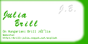 julia brill business card